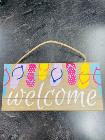 Flip Flop Welcome Sign
