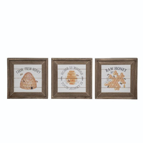 Framed Bee Hive Decor