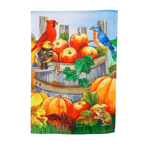 Apples & Pumpkins Garden Suede Flag