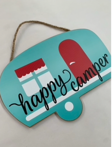 Happy Camper Wood Sign